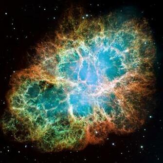Space Hubble Crab Nebula Photo iPad iPhone HD Wallpaper