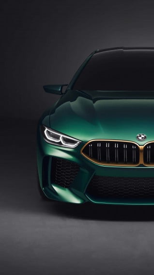 Dark Green Bmw M8 Half 4k Mobile Wallpaper
