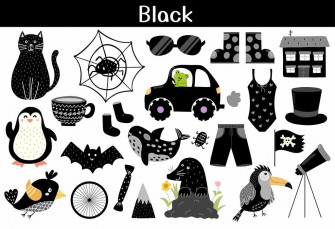 Teach Kids About Things That Are Black In Colour Wallpaper