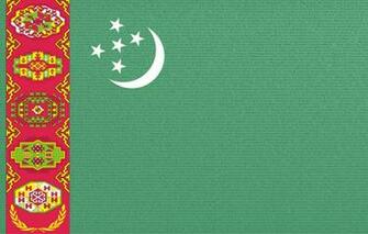 Wallpaper Green Flag Ornament Turkmenistan Baydak Welayat