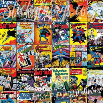 Dc Comics Wall Mural Vintage Comic Book Covers Wallpaper