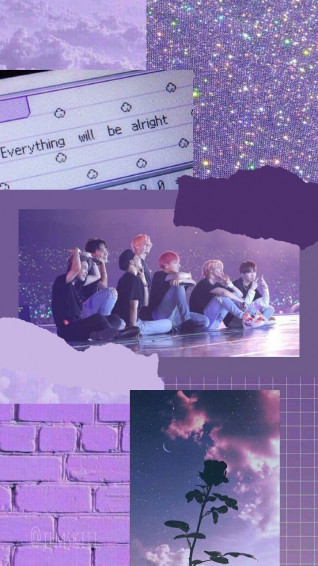 Purple Aesthetic Wallpaper Bts Lyrics iPhone