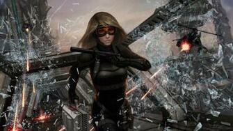 Women Warrior Computer Wallpaper Desktop Background
