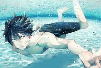 Anime Boy Swimming HD Wallpaper