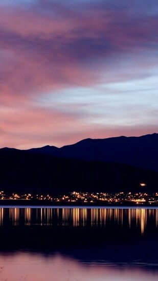 Mountain Town Wallpaper