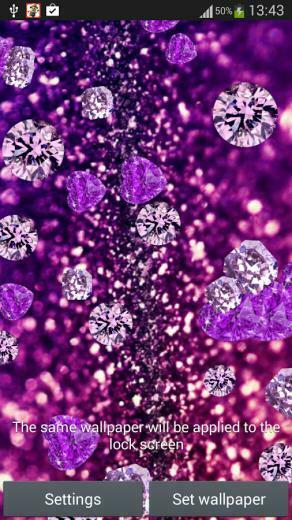 Sparkling Wallpaper Of Purple Diamonds Live Are