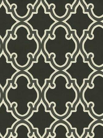 Black Lattice Wallpaper Traditional