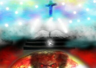 Hell Vs Heaven Wallpaper By Darcellbios