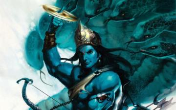 Devotional Vishnu Angry Wallpaper Image Pictures Photos HD