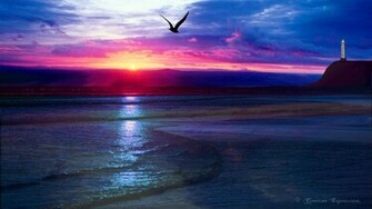 Desktop Themes Ocean Sunset Widescreen Wallpaper Windows Xp