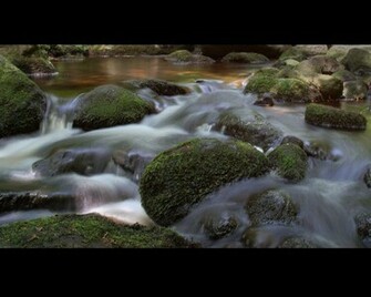 Slow Motion Stream Padley Gorge Wallpaper