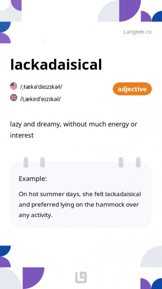 Definition Meaning Of Lackadaisical Wallpaper