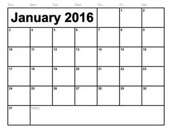 January Calendar Printable Blank Jpg