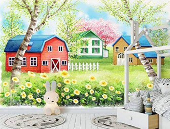 Amazon Murwall Kids Wallpaper Floral Garden Wall Mural