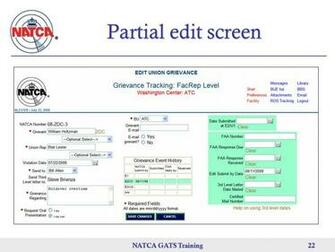 Natca Grievance Automated Tracking System G A T S Training Ppt