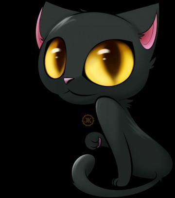 Black Cat Cartoon Drawing Clip Art Library