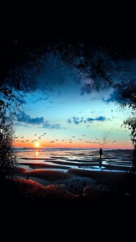 Peaceful Wallpaper iPhone Android Landscape Background