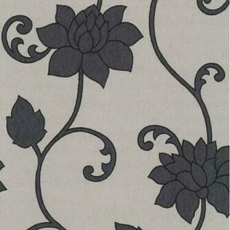P S Decor Deluxe Orpheo Floral Trail Metallic Textured Wallpaper