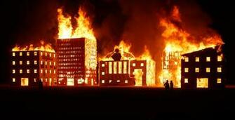 Multi Building Art Installation Titled Burn Wall Street In The