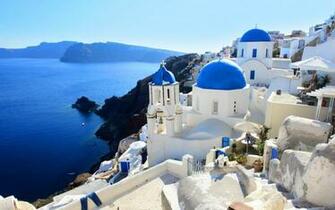 Santorini Greece Beaches HD Wallpaper Background Image