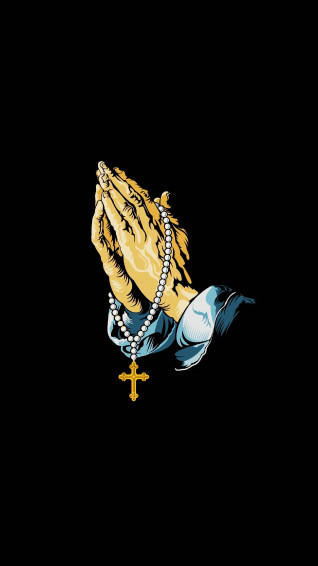 Praying Hands Jesus Aesthetic Wallpaper