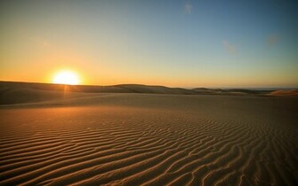 Sunset Desert Wallpaper Stock Photos