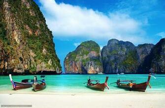 Wallpaper Thailand Tropics Beach Boat