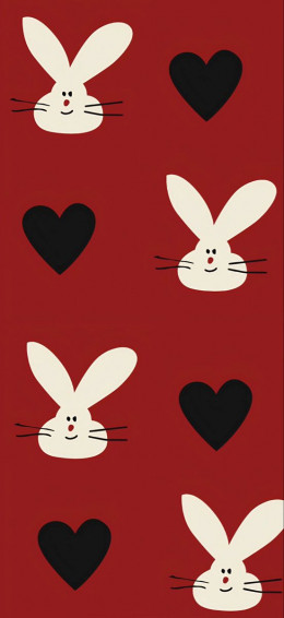 Cute Rabbit Wallpaper With Heart Faces