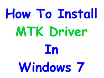 Pdf Instructions Install Mtk Driver In Windows