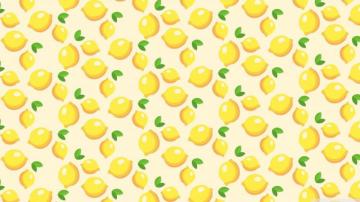 Lemon Pattern Wallpaper Top Background