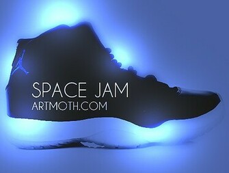 Space Jam Jordan Glowing Psp Background