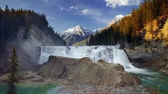 Wallpaper Yoho National Park British Columbia Canada Wapta Falls