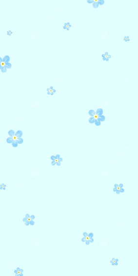 Blue Flowers Aesthetic Wallpaper