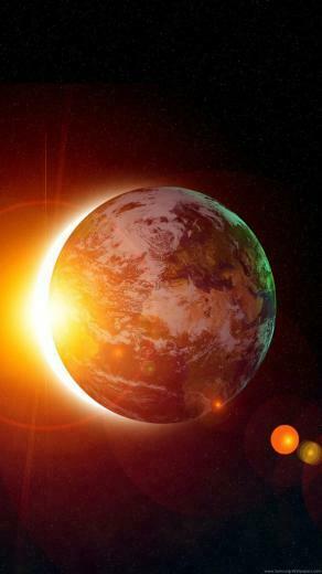 Best Android Wallpaper Earth And Space Orange
