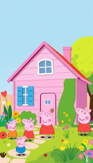 Peppa Pig House Wallpaper