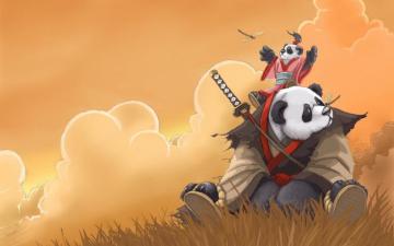 Samurai Panda Wallpaper Art