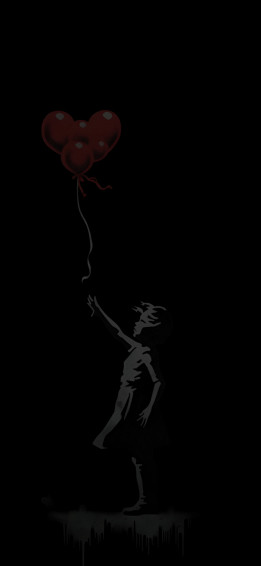 Banksy Balloon Girl Black Wallpaper Aesthetic