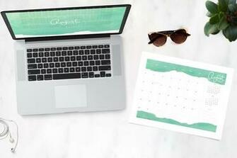 August Calendars And Wallpaper Red Stamp