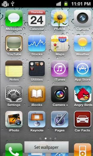Fake iPhone 4s Live Wallpaper Screenshot