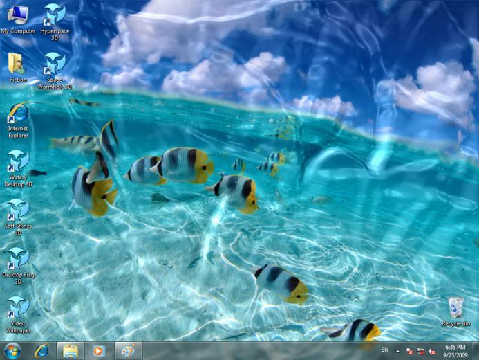 Animated Wallpaper Watery Desktop 3d