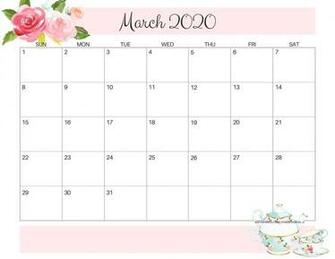 Cute March Calendar Archives Calendars For Students