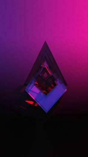 Diamond Shaped Symbol Abstract Red Gradation Background iPhone