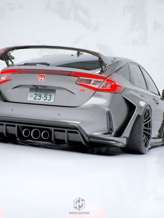 New Honda Civic Type R Gets Jdm Widebody Styling With Cgi