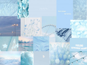 A Light Blue Aesthetic Laptop That S And Stylish Wallpaper