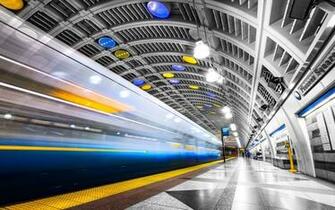 Subway Station In Long Exposure HD Desktop Background Wallpaper