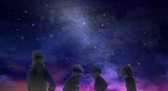 Wallpaper Id Anime Night Sky Stars Low Angle