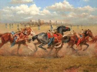 Apache Indian Horse Painting