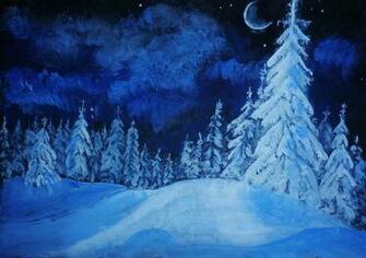 Snowy Night By Helale
