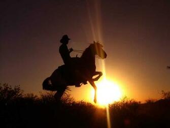 Cowboy On Sunset Wallpaper Photos Screen