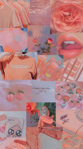 Peach Aesthetic Background Wallpaper